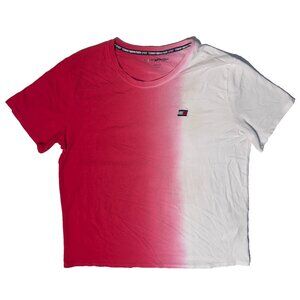 Tommy Hilfiger Sport Red & White Ombre Soft Stretchy Tshirt - Small